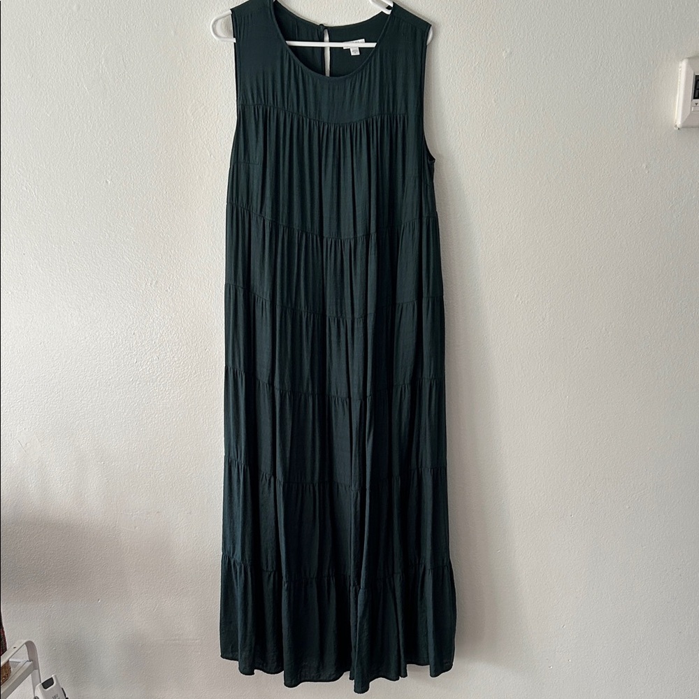 J. Jill Dark Green Sleeveless Maxi Dress